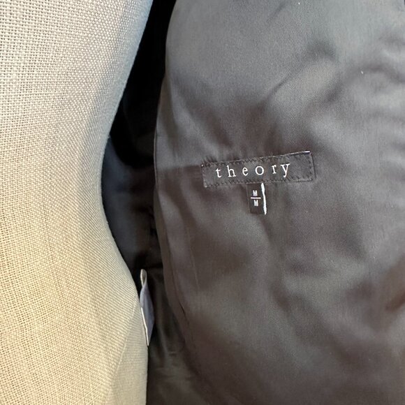 Theory Christopher PCP Apollo Men's Wool Button Up Peacoat Navy Size M - Picture 4 of 6